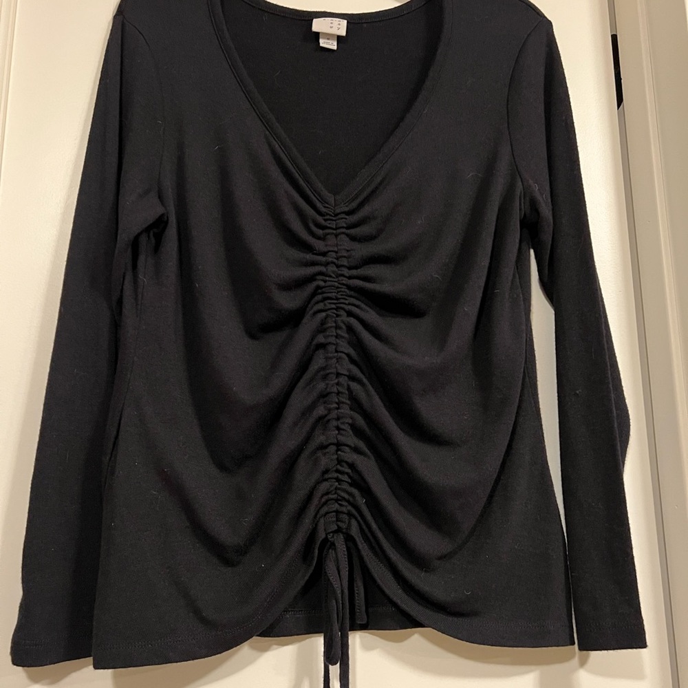 Cinch front sweater